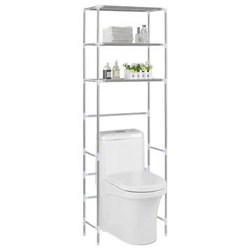 vidaXL Opbergrek voor boven toilet 3-laags 53x28x169 cm, Verzenden