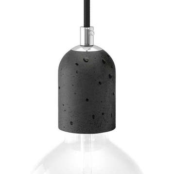 Lamphouder set Donkergrijs Cement E27 fitting Netstroom, Verzenden, Nieuw, Modern