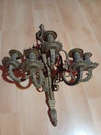 Wandlamp (2) - Brons - Set van twee wandlampen, Antiek en Kunst
