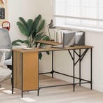 vidaXL Bureau Artisan Eiken 141 x 141 x 75 cm Bewerkt hout, Verzenden