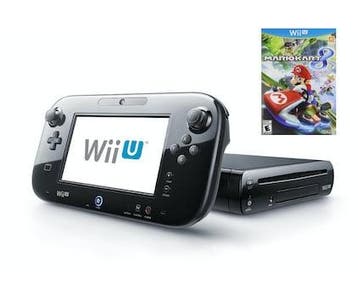 Wii U Console 32GB Zwart + Gamepad (Mario Kart 8 Bundel), Ophalen of Verzenden, Zo goed als nieuw