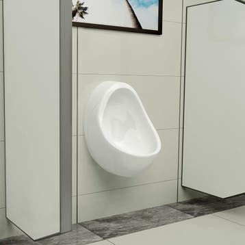 vidaXL Wandurinoir met spoelklep keramiek wit, Bricolage & Construction, Verzenden