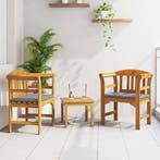 vidaXL Tuinrozen loungeset met kussen 3 pcs Massief Acacia, Tuin en Terras, Verzenden, Nieuw, Loungeset