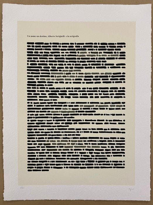 Emilio Isgrò (1937) - Sans titre, Antiquités & Art, Antiquités | Autres Antiquités