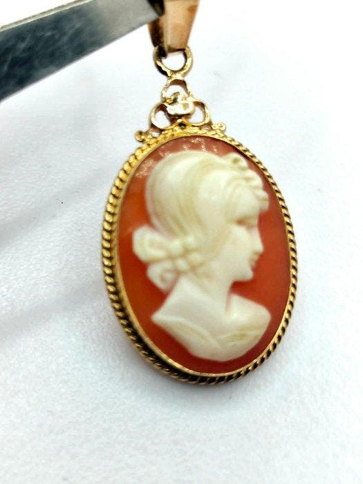 Sans prix de réserve - Camée - 14 carats Or jaune - 6.50ct., Bijoux, Sacs & Beauté, Bijoux anciens