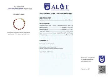 Zonder minimumprijs - Armband Zilver - Garnet -, Nieuw