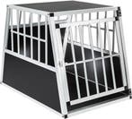 2dekans | Tectake Single Hondenbench - Zwart/Zilver - 90 x, Dieren en Toebehoren, Ophalen of Verzenden, Nieuw
