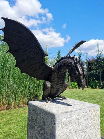 Fontein - 2020+ - Grote bronzen draak - 60 cm