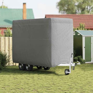 vidaXL Paardentrailerhoes 396x178x250 cm vliesvlies grijs, Auto diversen, Verzenden, Nieuw