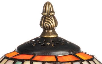 Lamp - Buntglas, Metaal
