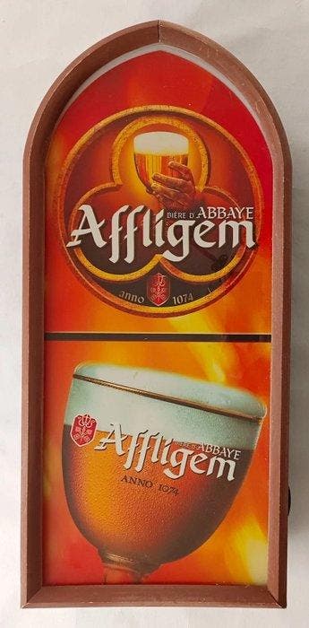 Verlicht uithangbord Abdijbier Affligem 66,5 x 30,5 cm -