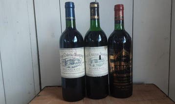 1990 , 1982 & 1997 Vieux Chateau Bourgneuf - Pomerol - 3, Verzamelen, Nieuw