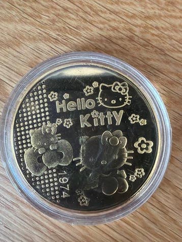 Wereld. Medal Hello Kitty - Colorized - 15g (Zonder