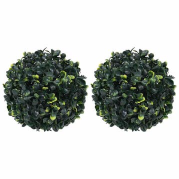 vidaXL Kunstbuxusbollen 2 st 22 cm, Verzenden