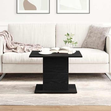 vidaXL Salontafel Zwart Eiken 55,5 x 55,5 x 40 cm Bewerkt, Verzenden