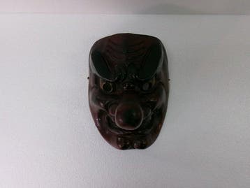 Masque Nô - Construction en laque sèche à noyau de