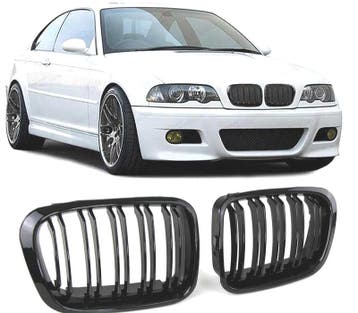 CALANDRES BMW E46 COUPÉ CABRIO LOOK M4 NOIR BRILLANT, Verzenden, Nieuw