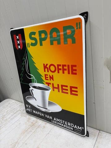 SPAR Koffie en Thee – Het Wapen van Amsterdam – Emaille