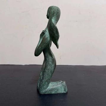 Beeld, Haruo Kitamura bronze sculpture - 24 cm - Brons