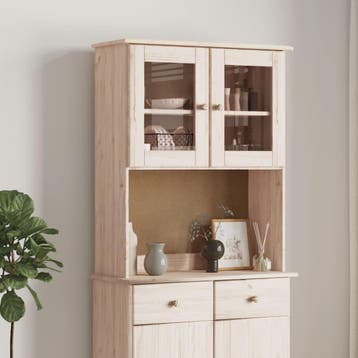 vidaXL Opzetkast ALTA 77x30x92 cm massief grenenhout, Huis en Inrichting, Kasten | Dressoirs, Verzenden, Nieuw