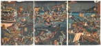 Utagawa Kunitsuna – De Grote Genpei Slag bij Akama-ga-Ura,