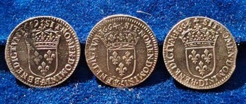 France. Louis XIV (1643-1715). 1/12 Écu 1659/1664 (lot de 3