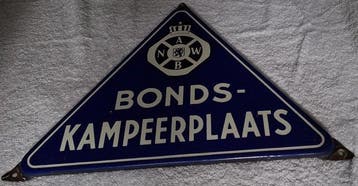 Langcat Bussum - Emaille bord - ANWB Bonds-Kampeerplaats -