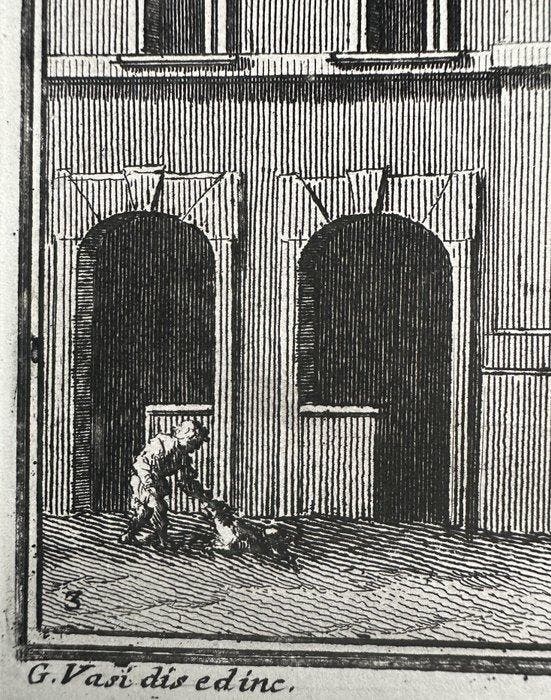 Giuseppe Vasi (1710-1782) - Collegio Nazzareno, Antiek en Kunst, Antiek | Overige Antiek