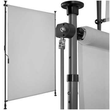 Zonnescherm Taija met handslinger - 100 x 310 cm, lichtgrijs, Tuin en Terras, Zonneschermen, Verzenden, Nieuw