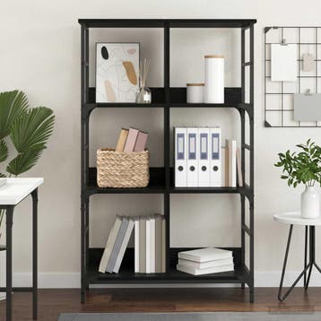 vidaXL Boekenplank 4-laags 78,5 x 33 x 117,5 cm metaal PB, Huis en Inrichting, Verzenden, Nieuw