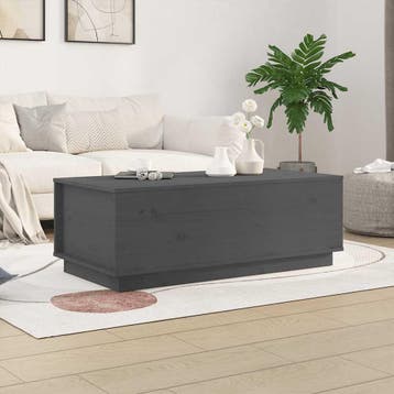 vidaXL Salontafel 100x50x35 cm massief grenenhout grijs, Huis en Inrichting, Verzenden, Nieuw