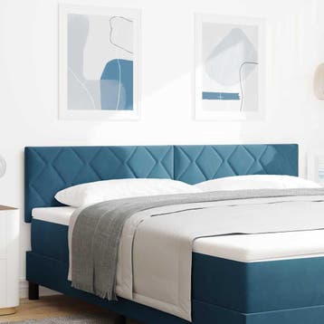 vidaXL Hoofdbord Donkerblauw 180 cm Fluweel, Verzenden, Nieuw