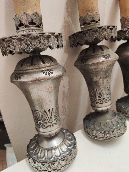 Lamp (4) - Chroom, Antiquités & Art, Curiosités & Brocante