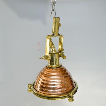 Wandlamp - Messing, Glas - Industrieel kooi-lamp