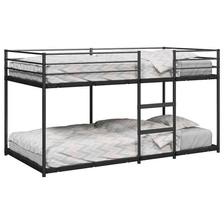vidaXL Stapelbed zonder matras 90x190 cm staal zwart, Maison & Meubles, Chambre à coucher | Lits, Envoi