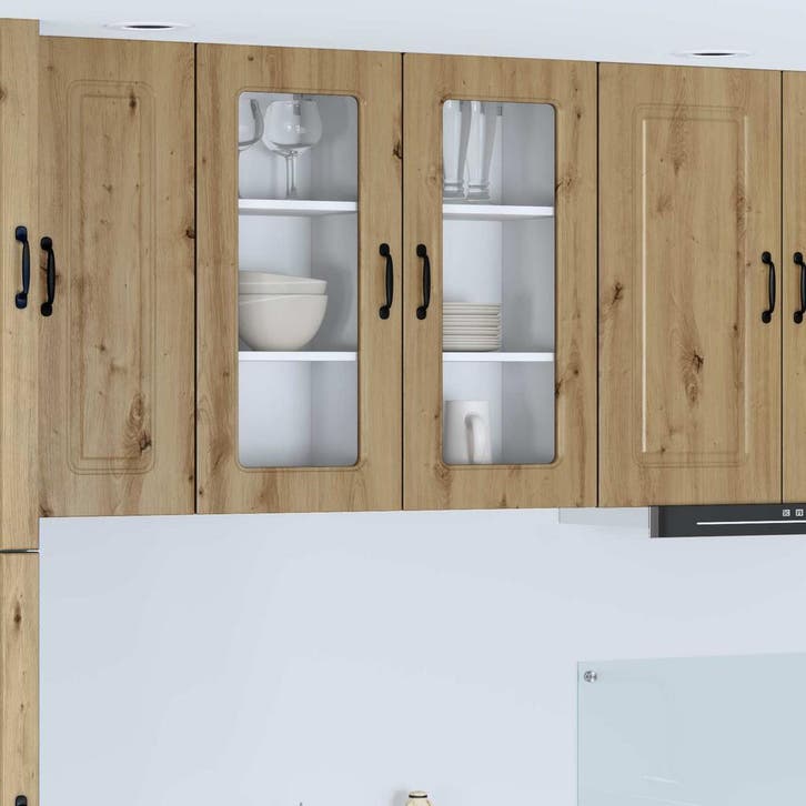 vidaXL Vaatwasserpaneel Kalmar 2 st Artisan Eiken Bewerkt, Maison & Meubles, Armoires | Autre, Envoi