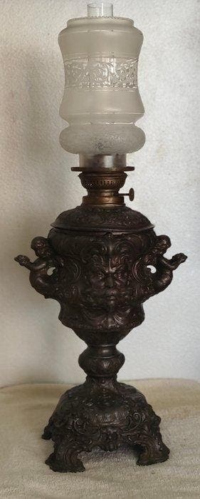 Kaarsenhouder - Zinklegering - Franse olielamp