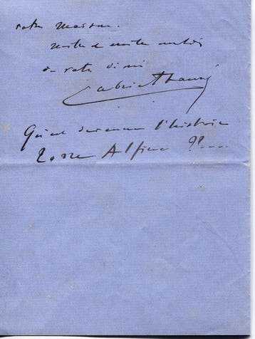 Gabriel Fauré (1845-1924, French Composer) - AUTOGRAPH