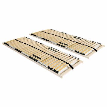 vidaXL Lattenbodems 2 st met 28 latten 7 zones 70x200 cm, Huis en Inrichting, Verzenden, Nieuw