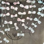 Zuivere zijde zwarte haori met libellemotief - Zijde - Japan