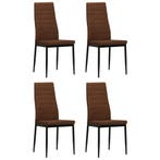 vidaXL Eetkamerstoelen 4 st stof bruin, Verzenden, Nieuw