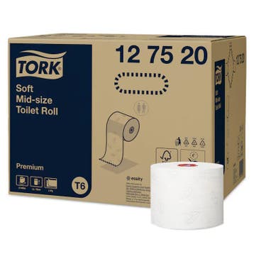 Toiletpapier Midsize Rol | PREMIUM | 2-Laags | Wit |, Verzenden, Nieuw in verpakking