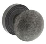 Intersteel knop op rozet vast gemonteerd met ril oud grijs, Nieuw