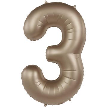 3 Jaar Cijfer Ballon Goud 86cm, Hobby en Vrije tijd, Feestartikelen, Verzenden, Nieuw