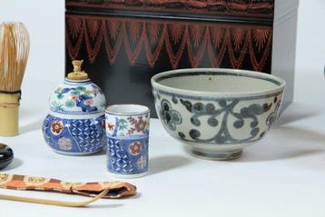 Service à thé - Coffret de thé avec bol Zeze Ware, pièces, Antiquités & Art
