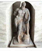 Sculpture, Ercole Farnese 43 cm h - 43 cm - Pierre de fonte
