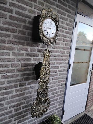 Horloge comtoise - Antique Laiton - 1850-1900 - Fleurs, Antiquités & Art