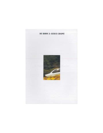 1993 BMW 3 SERIE COUPE BROCHURE NEDERLANDS