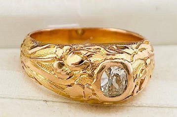 Ring - 18 karaat Geel goud Diamant (Natuurlijk), Nieuw