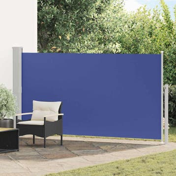 vidaXL Wind-/zonnescherm uittrekbaar 160x300 cm blauw, Verzenden, Nieuw